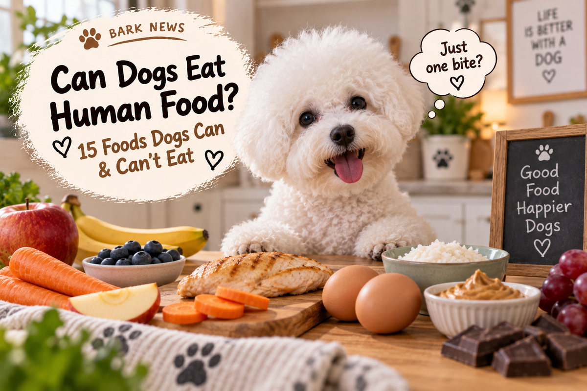 Can Dogs Eat Human Food? 15 Foods Dogs Can and Can't Eat