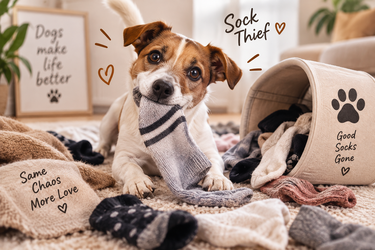 Why Do Dogs Steal Socks? 7 Reasons Your Dog Can't Resist Your Laundry
