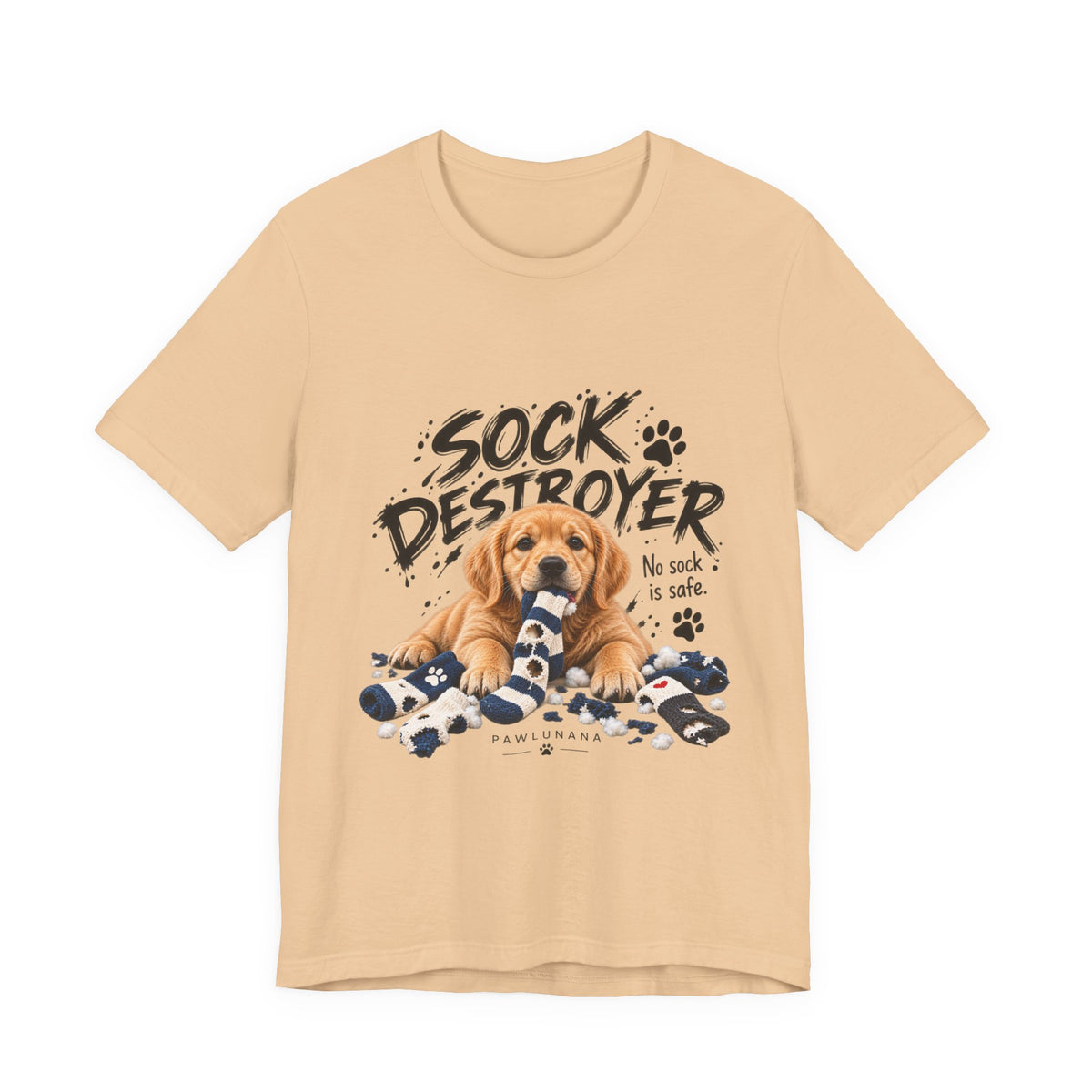 Sock Destroyer™ Funny Dog T-Shirt | Golden Retriever Shirt for Dog Lovers