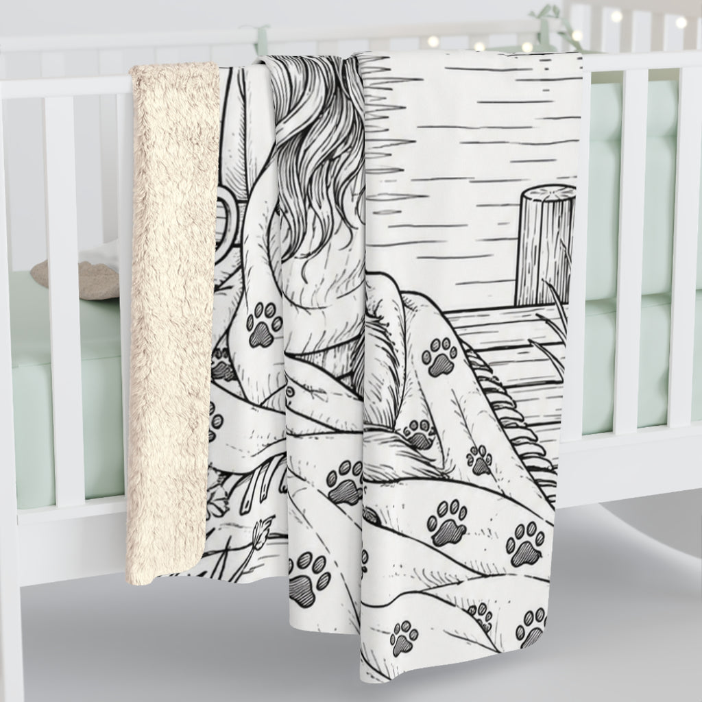 Dog Mom Sherpa Blanket – Cozy Personalized Dog Lover Throw