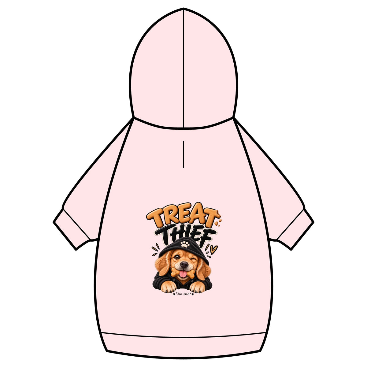 Pet Hoodie — "Treat Thief" Cute Dog Hoodie with Collar Hole