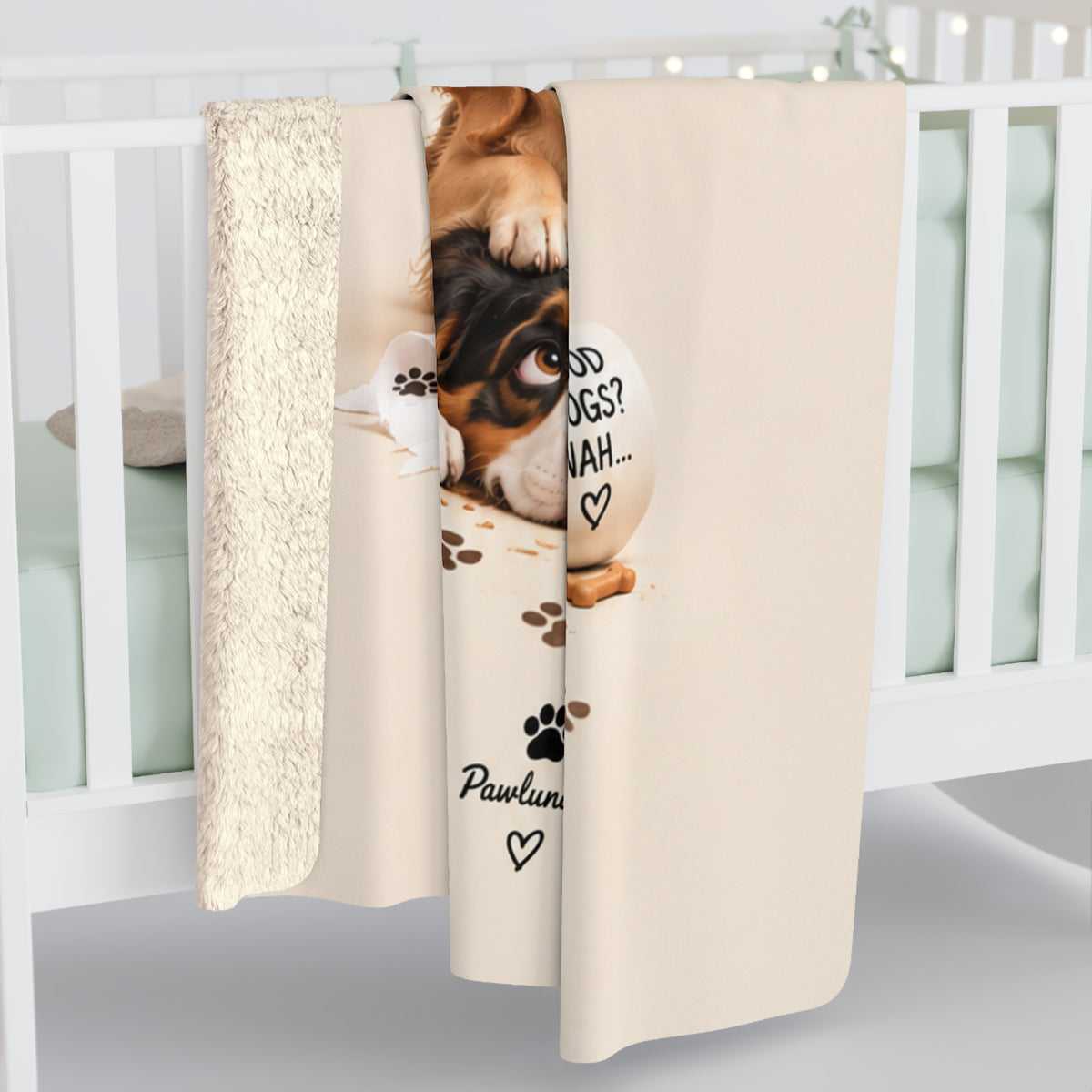 Sherpa Blanket — "Still Trouble Together" Cute Dog Pile Cozy Throw
