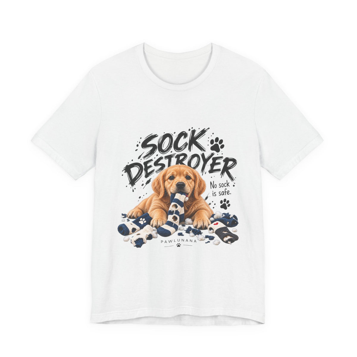Sock Destroyer™ Funny Dog T-Shirt | Golden Retriever Shirt for Dog Lovers
