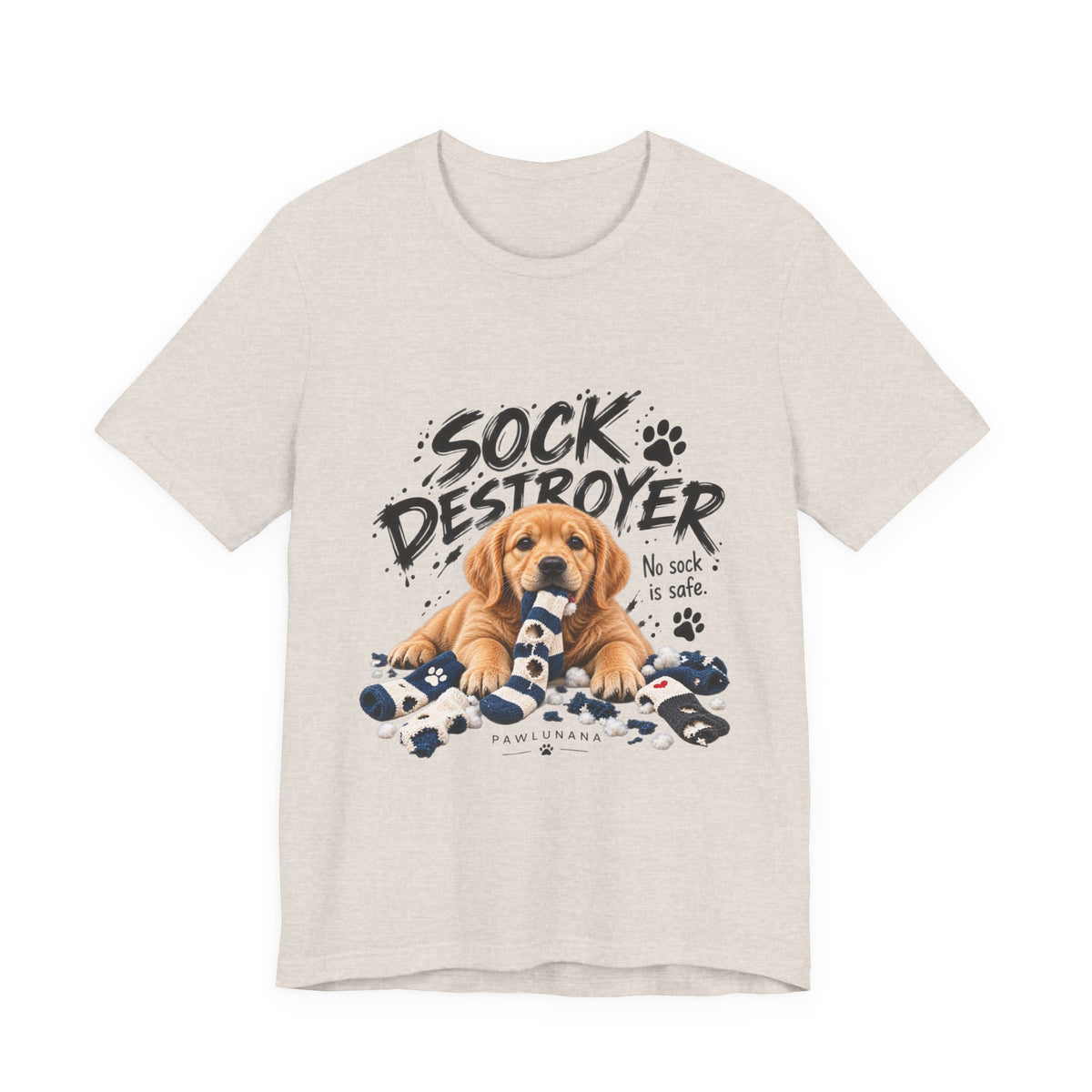 Sock Destroyer™ Funny Dog T-Shirt | Golden Retriever Shirt for Dog Lovers