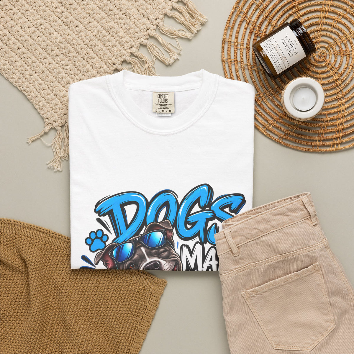 T-Shirt - "Dogs Made Me Buy It" Cute Dog Shopper Graphic Tee