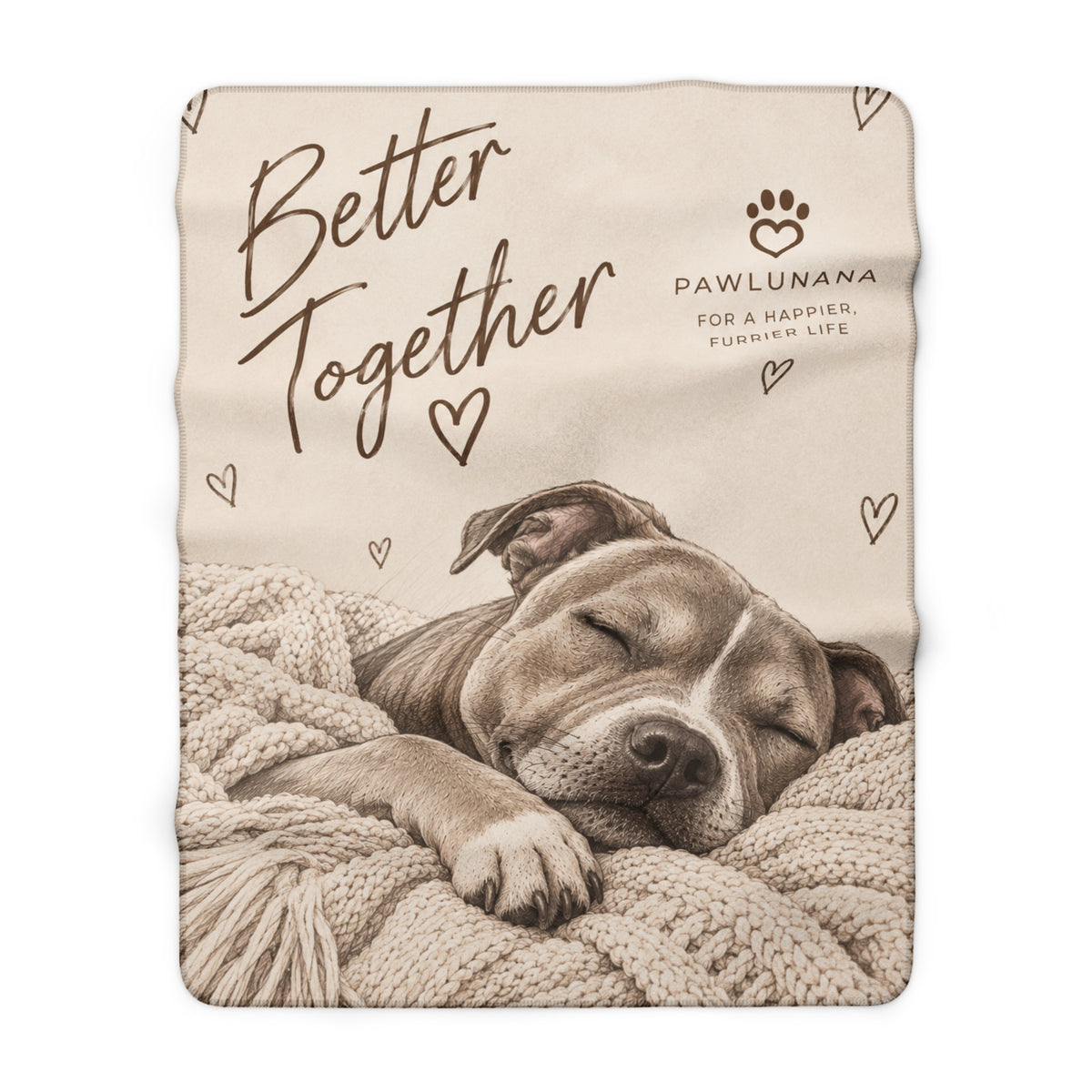 Better Together Sherpa Dog Blanket – Cozy Blanket for Dog Lovers