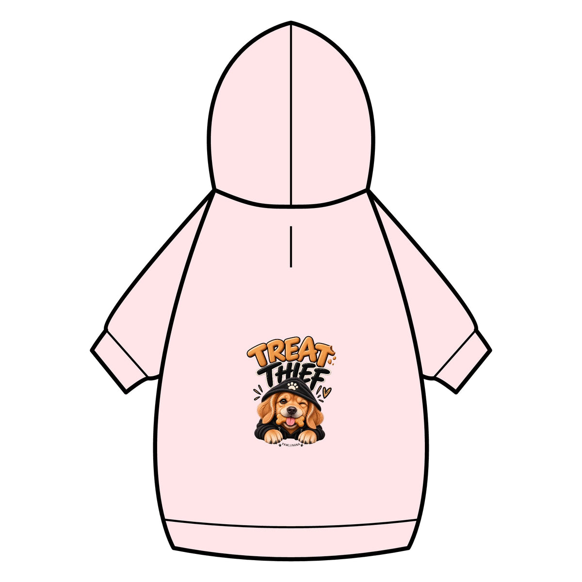 Pet Hoodie — "Treat Thief" Cute Dog Hoodie with Collar Hole