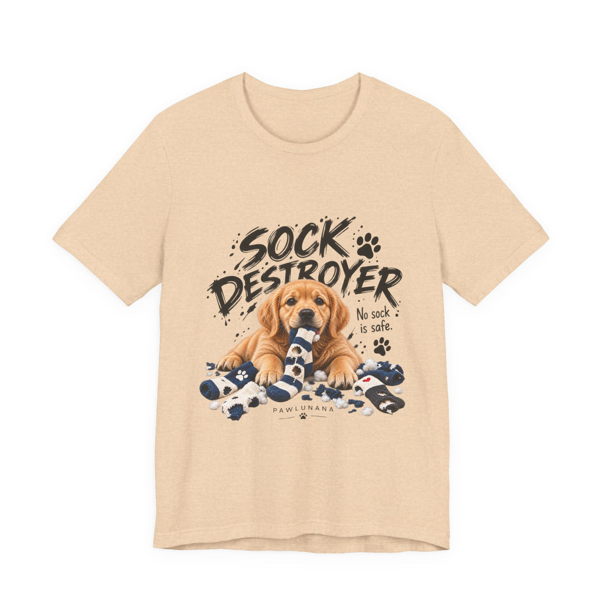 Sock Destroyer™ Funny Dog T-Shirt | Golden Retriever Shirt for Dog Lovers