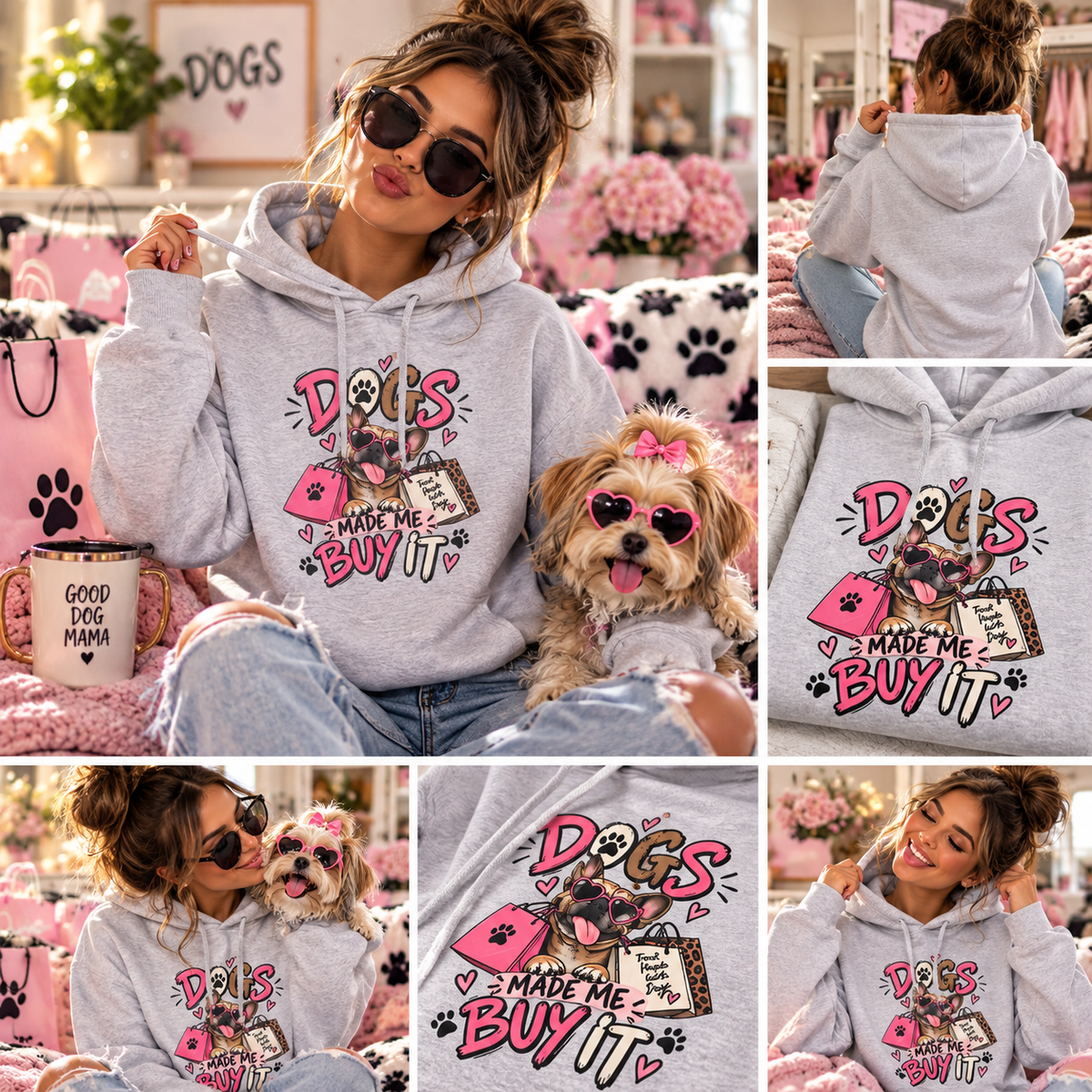 Hoodie - Dogs Made Me Buy It Cute Dog Lover Pullover