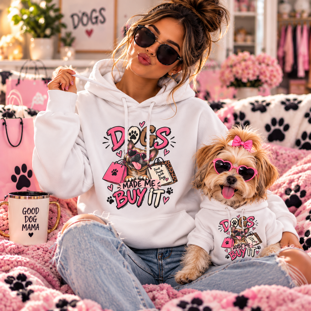 Hoodie - Dogs Made Me Buy It Cute Dog Lover Pullover