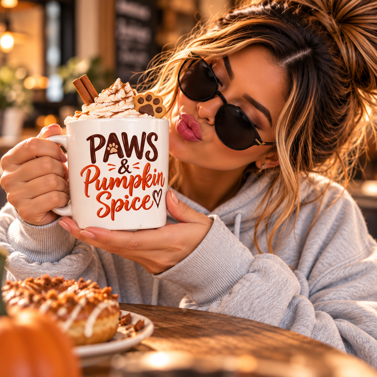 Ceramic Mug — 'Pumpkin Spice' Autumn Coffee Cup (11oz/15oz)
