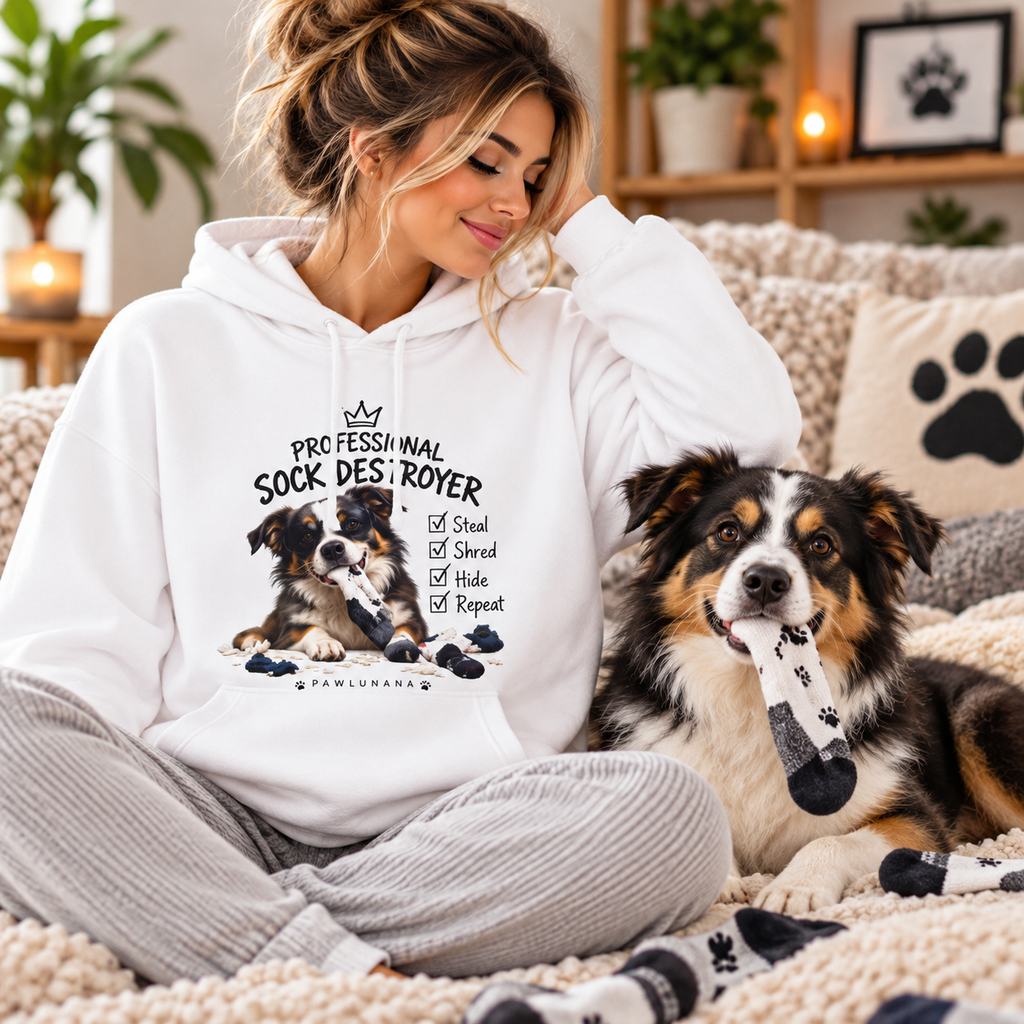 Australian Shepherd 'Princess of the Sock Drawer' Hoodie