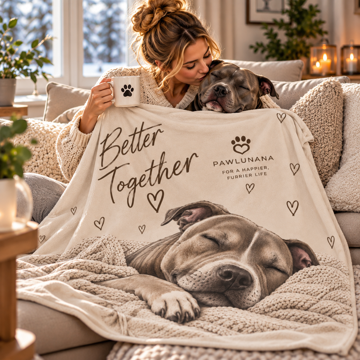Better Together Sherpa Dog Blanket – Cozy Blanket for Dog Lovers