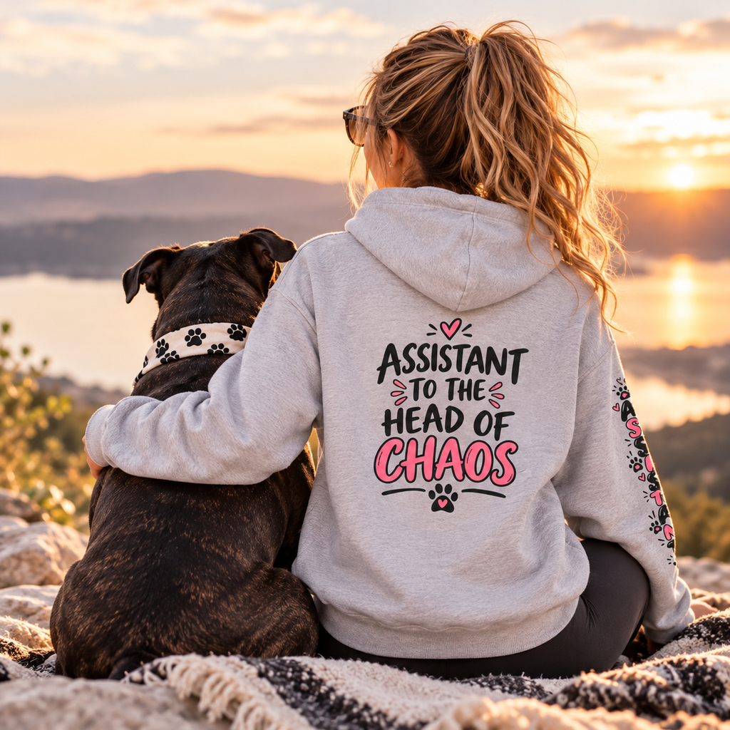 Assistant to the Head of Chaos Hoodie — Cute Pet Lover Pullover ('Assistant to the Head of Chaos')