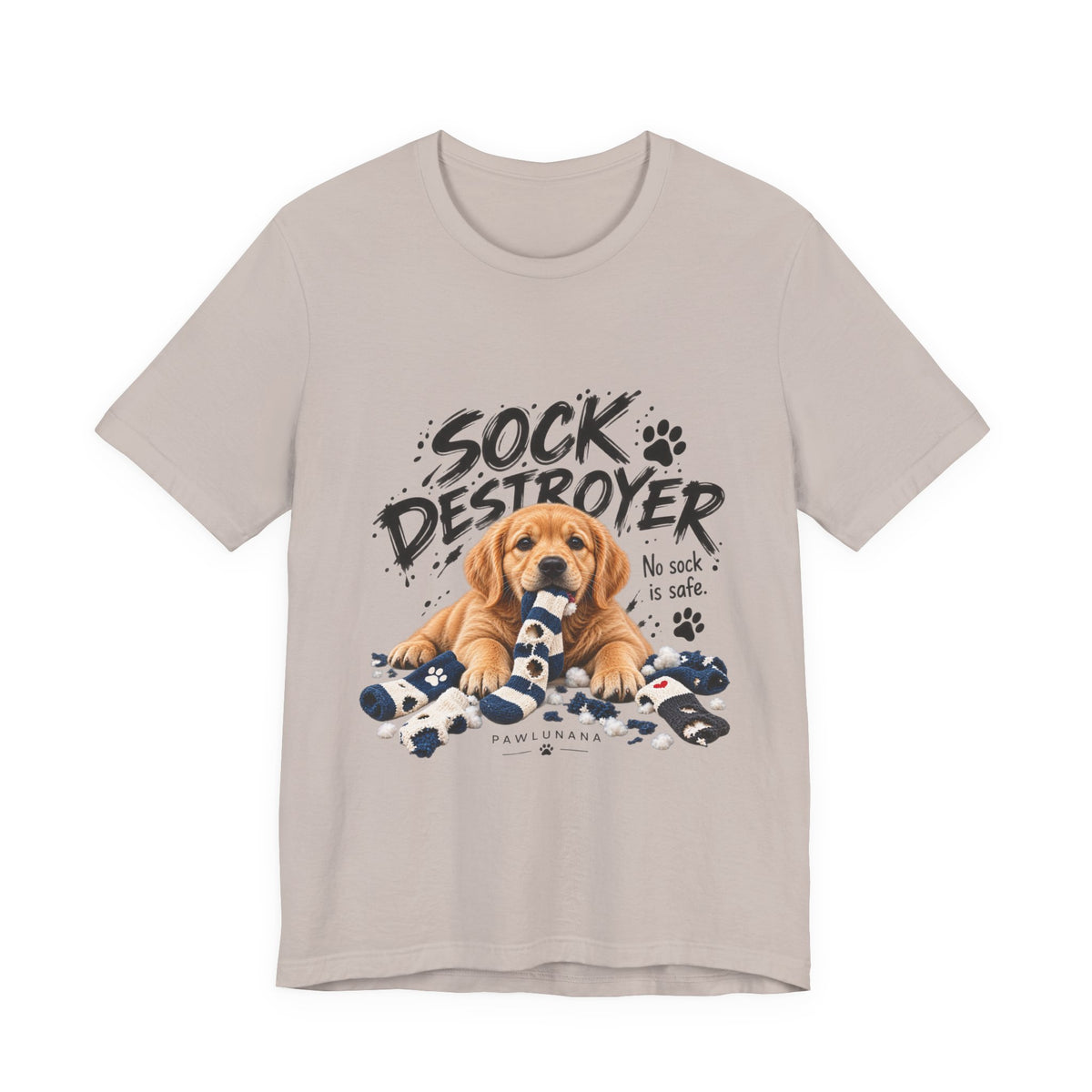 Sock Destroyer™ Funny Dog T-Shirt | Golden Retriever Shirt for Dog Lovers