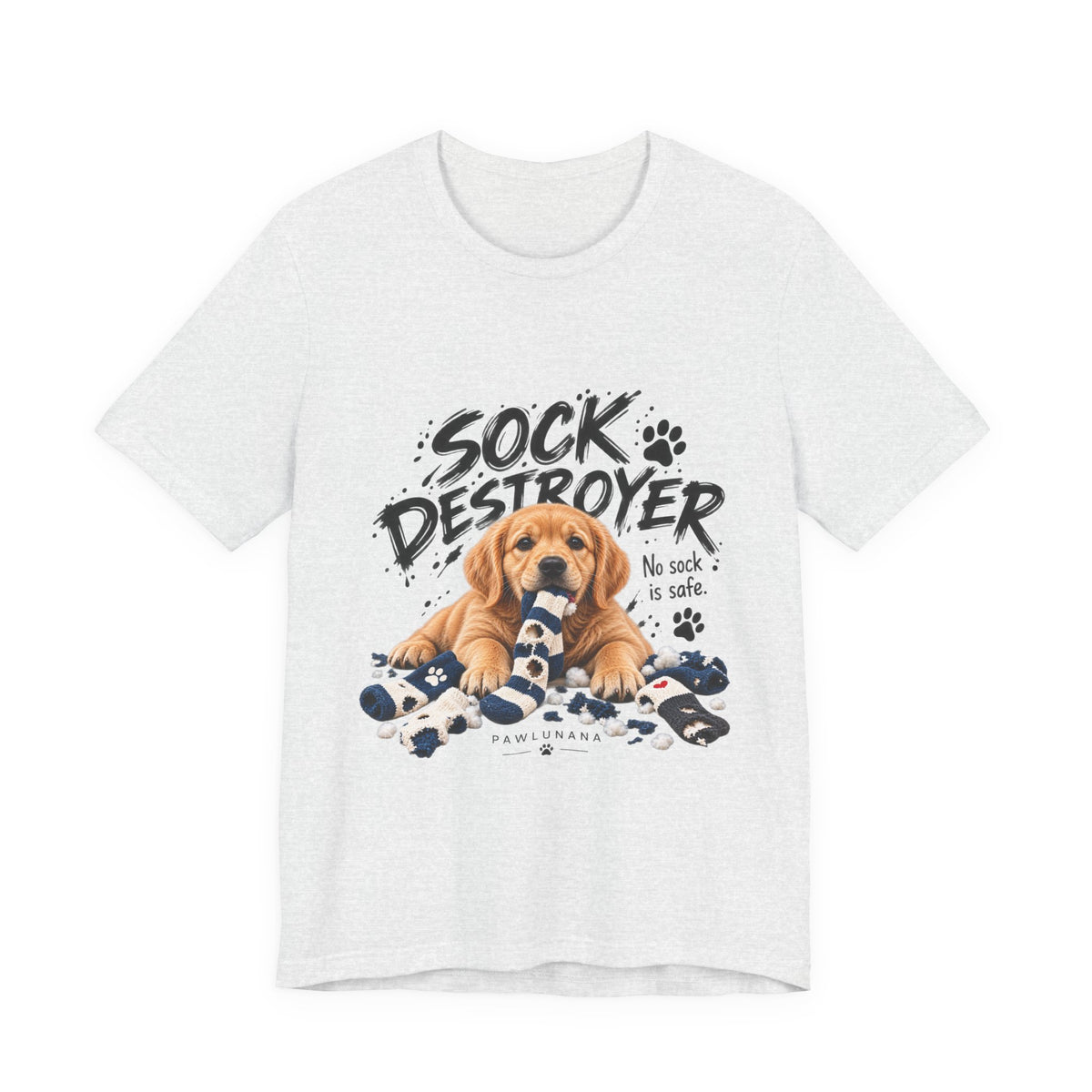 Sock Destroyer™ Funny Dog T-Shirt | Golden Retriever Shirt for Dog Lovers