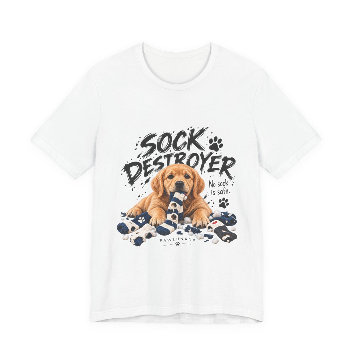 Sock Destroyer™ Funny Dog T-Shirt | Golden Retriever Shirt for Dog Lovers
