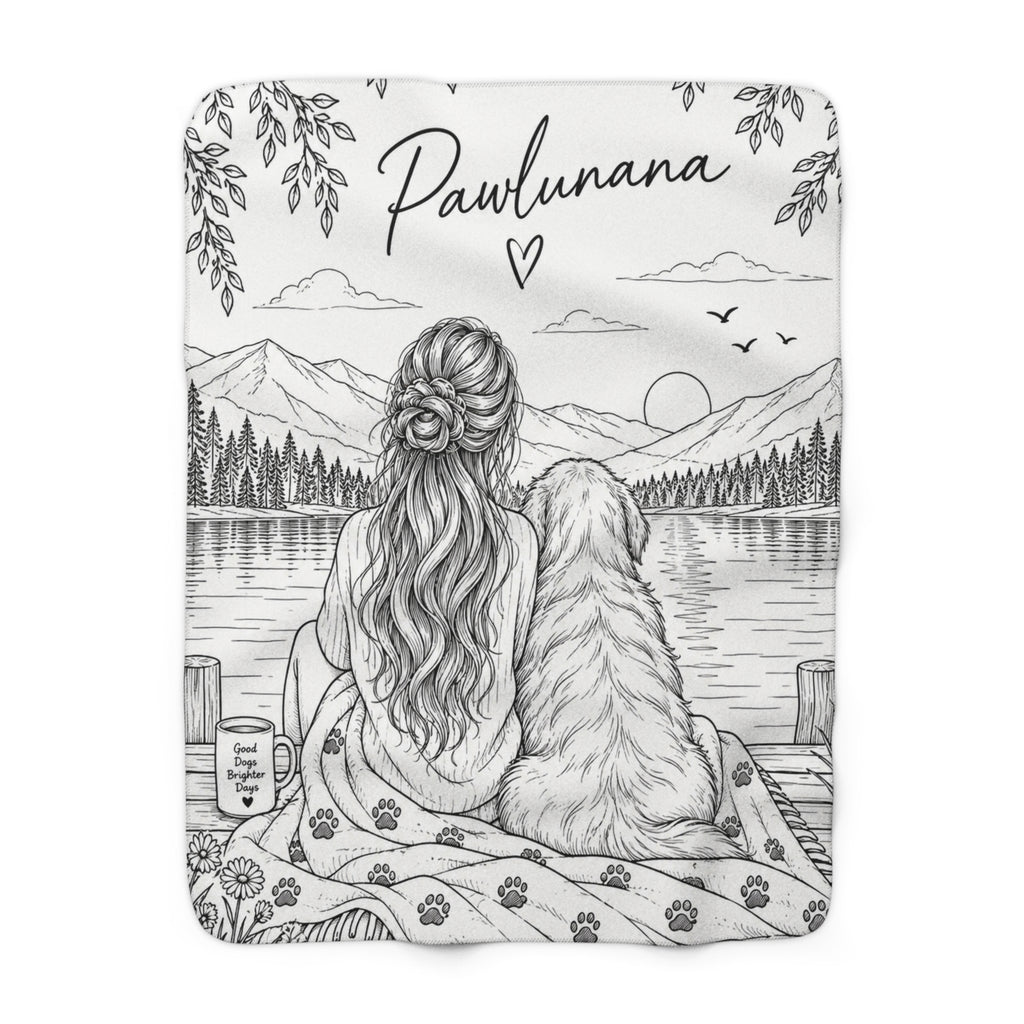Dog Mom Sherpa Blanket – Cozy Personalized Dog Lover Throw