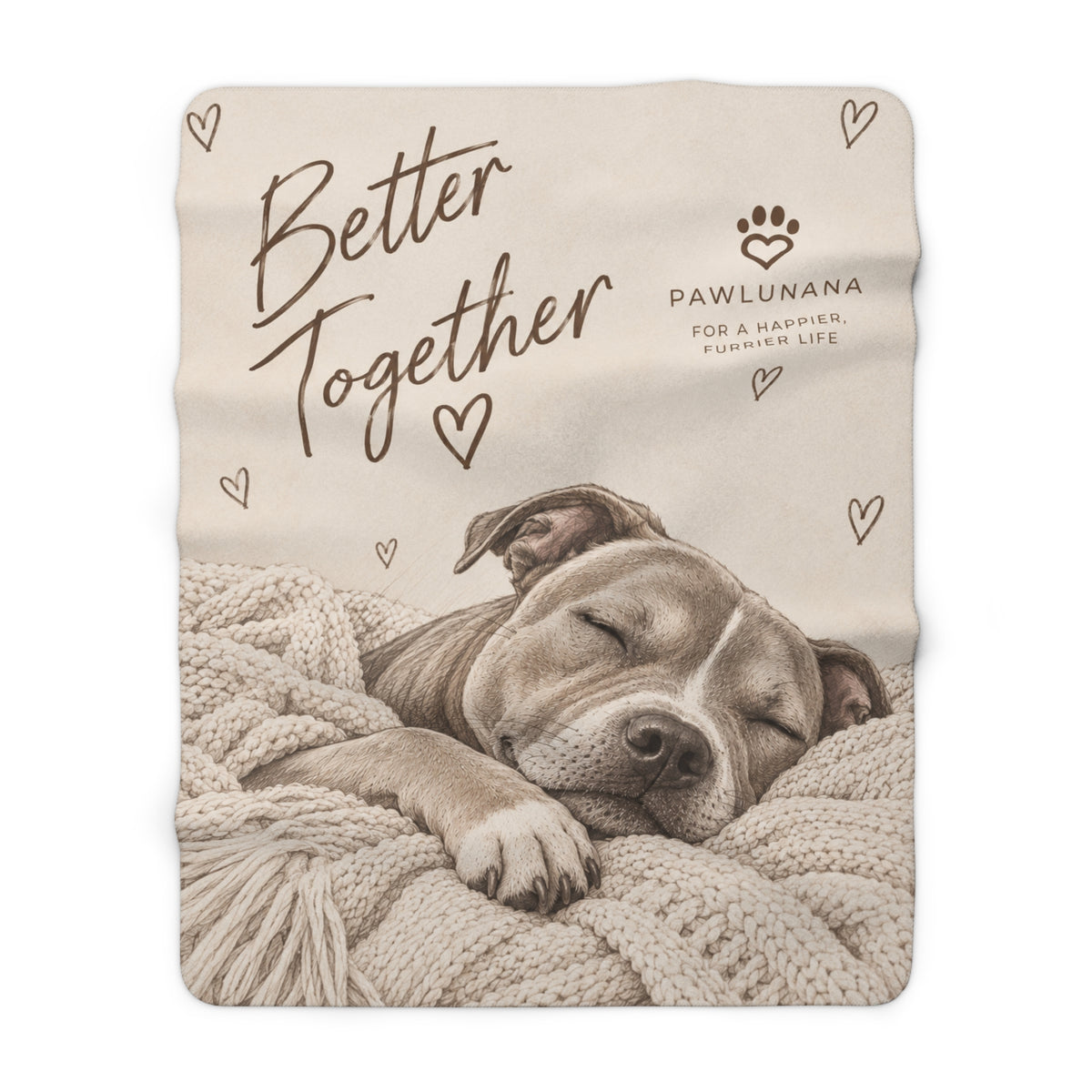 Better Together Sherpa Dog Blanket – Cozy Blanket for Dog Lovers