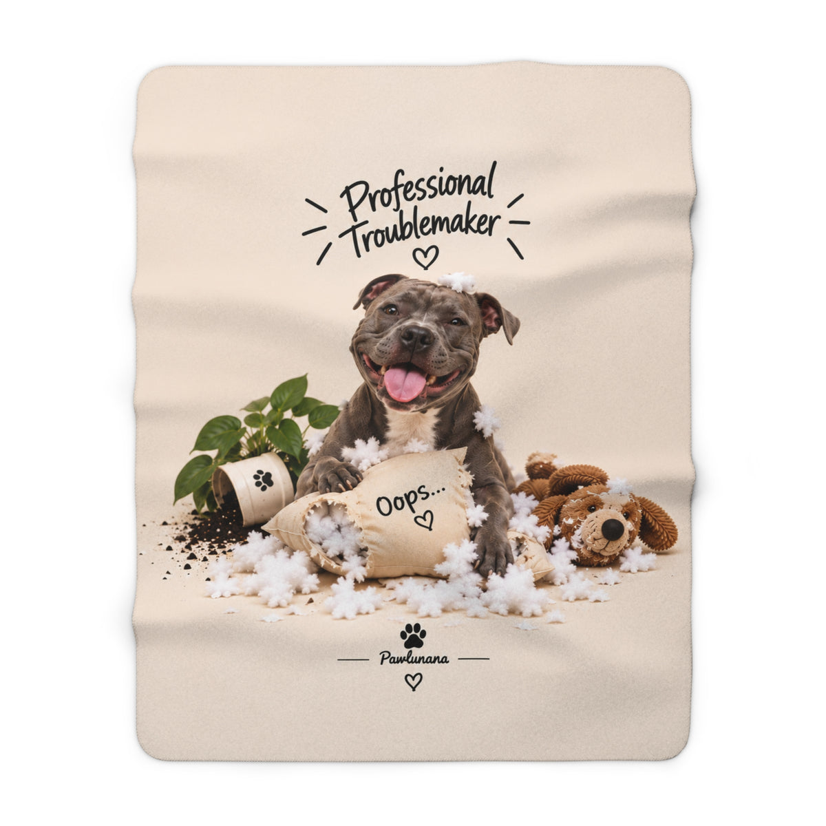 Professional Troublemaker™ – Plush Sherpa Dog Blanket