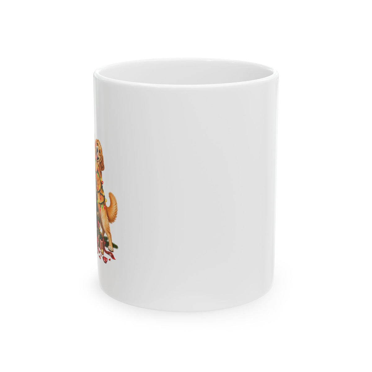 Dog Floral Ceramic Mug – Cute Golden Retriever Coffee Cup (11oz/15oz)