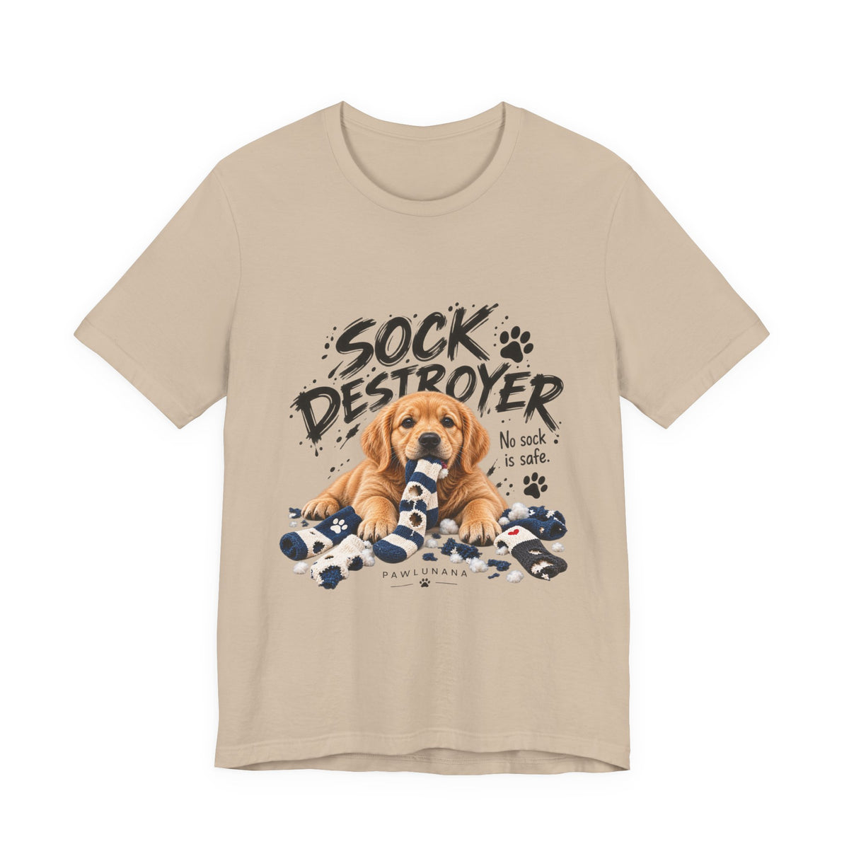 Sock Destroyer™ Funny Dog T-Shirt | Golden Retriever Shirt for Dog Lovers